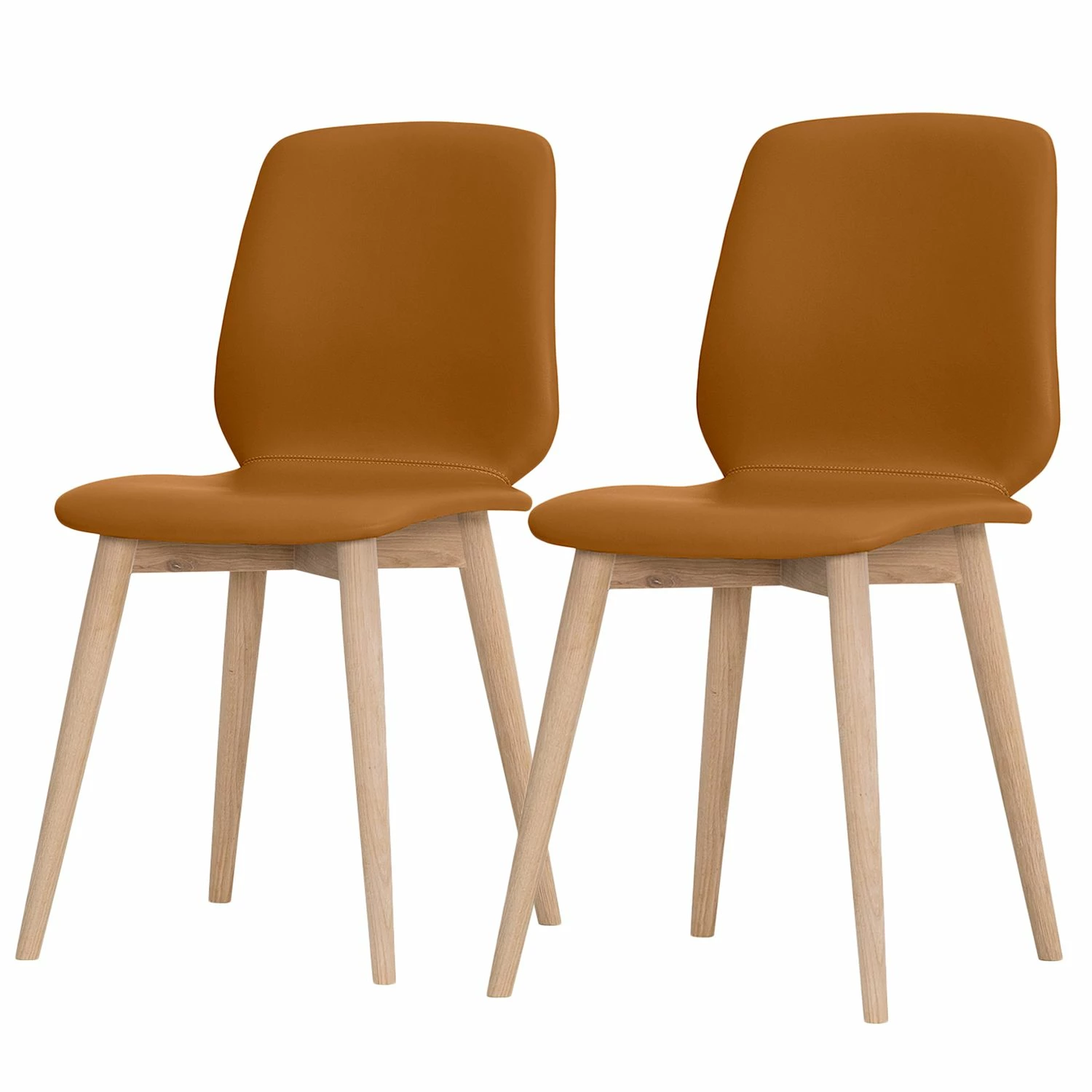 Studio Copenhagen Chaises Helvig II (lot de 2) - Cuir véritable Alvar : Cognac 3 Studio Copenhagen Chaises Helvig II (lot de 2) - Cuir véritable Alvar : Cognac