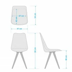 Mørteens Chaise Lindhom - Blanc - Lot de 2 -Chaises Boutique 1000005727 201013 14322900002 SKETCH DETAILS P000000001000005727 sketch
