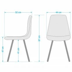 Mørteens Chaise capitonnée Iskmo III - Jaune curry - Lot de 2 -Chaises Boutique 1000006090 200706 14370000011 SKETCH DETAILS P000000001000006090 sketch