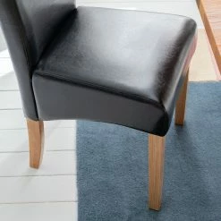 Ars Natura Chaises capitonnées Nello II (lot de 2) - Noir -Chaises Boutique 1000008481 180808 14550511 GALLERYIMAGES P000000001000008481