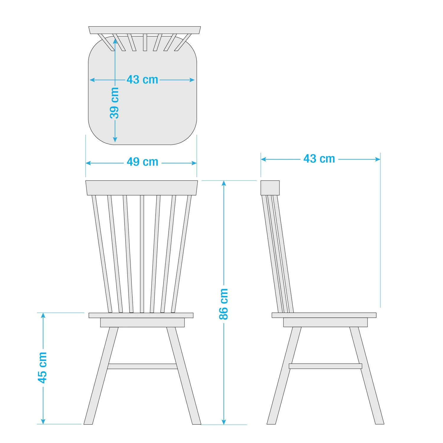 Mørteens Chaises Jalenas (lot de 2) - Blanc 19 Mørteens Chaises Jalenas (lot de 2) - Blanc – Image 17