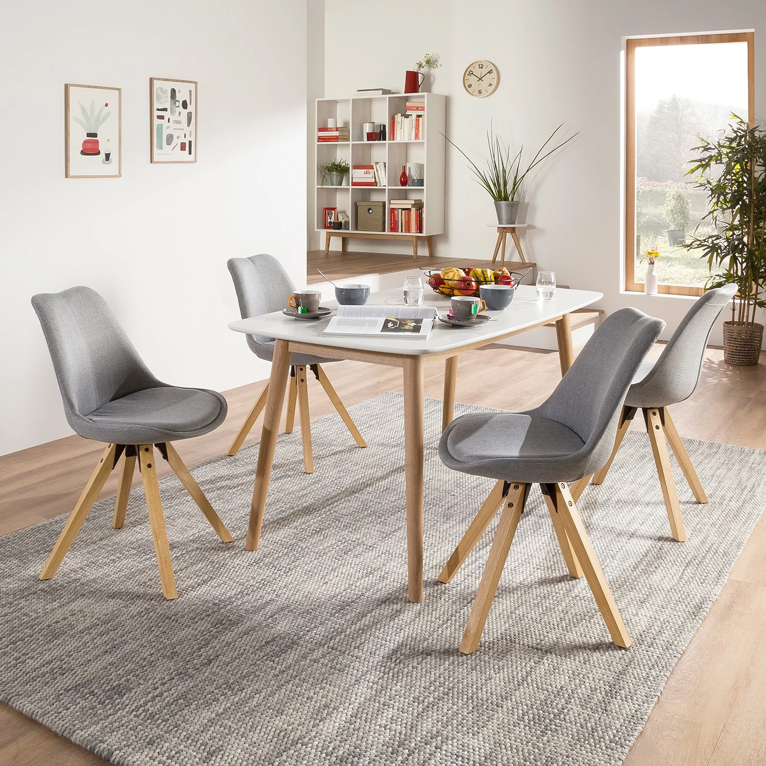 Mørteens Chaises capitonnées Aledas II - Tissu Cors: Granite - Lot de 2 4 Mørteens Chaises capitonnées Aledas II - Tissu Cors: Granite - Lot de 2 – Image 2