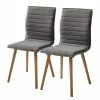 Mørteens Chaise capitonnée Kean I - Gris - Lot de 2