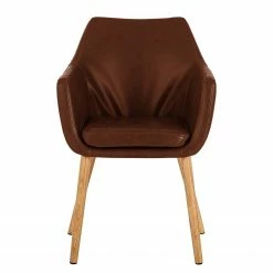 Mørteens Chaises à accoudoirs Nicholas - Cuir synthétique Aken: Marron vintage - 1 chaise -Chaises Boutique 1000016017 200609 13010900033 DETAILS P000000001000016017