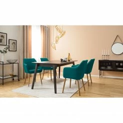 Mørteens Chaises à accoudoirs Nicholas - Tissu Cors: Pétrole - 1 chaise -Chaises Boutique 1000016020 201008 06204100053 MOOD DETAILS P000000001000016020 mood