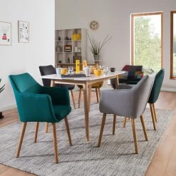 Mørteens Chaises à accoudoirs Nicholas - Tissu Cors: Pétrole - 1 chaise -Chaises Boutique 1000016020 201008 06204200054 MOOD DETAILS P000000001000016020 mood