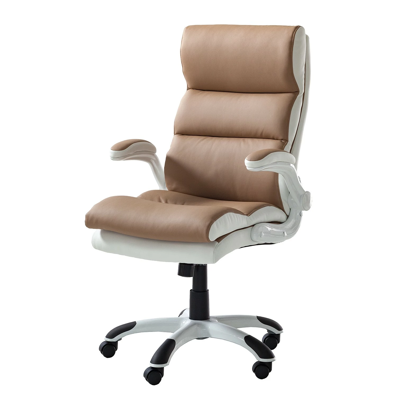 Home24office Fauteuil de direction Loipo II - Imitation cuir - Macchiato / Blanc 3 Home24office Fauteuil de direction Loipo II - Imitation cuir - Macchiato / Blanc