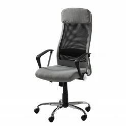 Furnitive Chaise de bureau Laviano - Gris / Noir