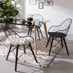 Eva Padberg Collection Chaise à accoudoirs Le Gaillard - Noir / marron foncé -Chaises Boutique 1000050802 200610 13022300003 MOOD DETAILS P000000001000050802 mood