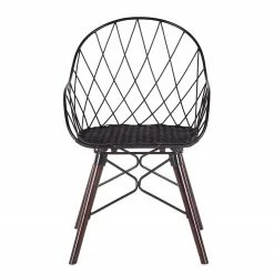 Eva Padberg Collection Chaise à accoudoirs Le Gaillard - Noir / marron foncé -Chaises Boutique 1000050802 200610 13022400005 DETAILS P000000001000050802