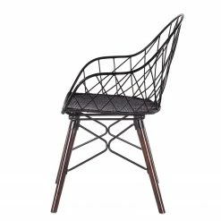 Eva Padberg Collection Chaise à accoudoirs Le Gaillard - Noir / marron foncé -Chaises Boutique 1000050802 200610 13022500006 DETAILS P000000001000050802