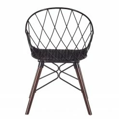 Eva Padberg Collection Chaise à accoudoirs Le Gaillard - Noir / marron foncé -Chaises Boutique 1000050802 200610 13022500007 DETAILS P000000001000050802