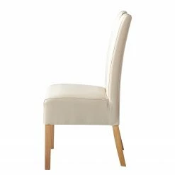 Ars Natura Chaises Lenya (lot de 2) - Imitation cuir beige / Hêtre naturel -Chaises Boutique 1000063634 201016 12322200012 DETAILS P000000001000063634