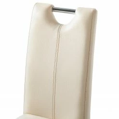 Ars Natura Chaises Lenya (lot de 2) - Imitation cuir beige / Hêtre naturel -Chaises Boutique 1000063634 201016 12322300014 DETAILS P000000001000063634