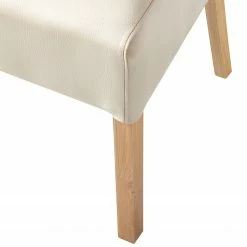 Ars Natura Chaises Lenya (lot de 2) - Imitation cuir beige / Hêtre naturel -Chaises Boutique 1000063634 201016 12322400016 DETAILS P000000001000063634