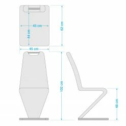 Fredriks Chaise cantilever Amanda II - Noir - Lot de 2 23 Fredriks Chaise cantilever Amanda II - Noir - Lot de 2 -Chaises Boutique 1000063647 201013 14332600044 SKETCH DETAILS P000000001000063647 sketch