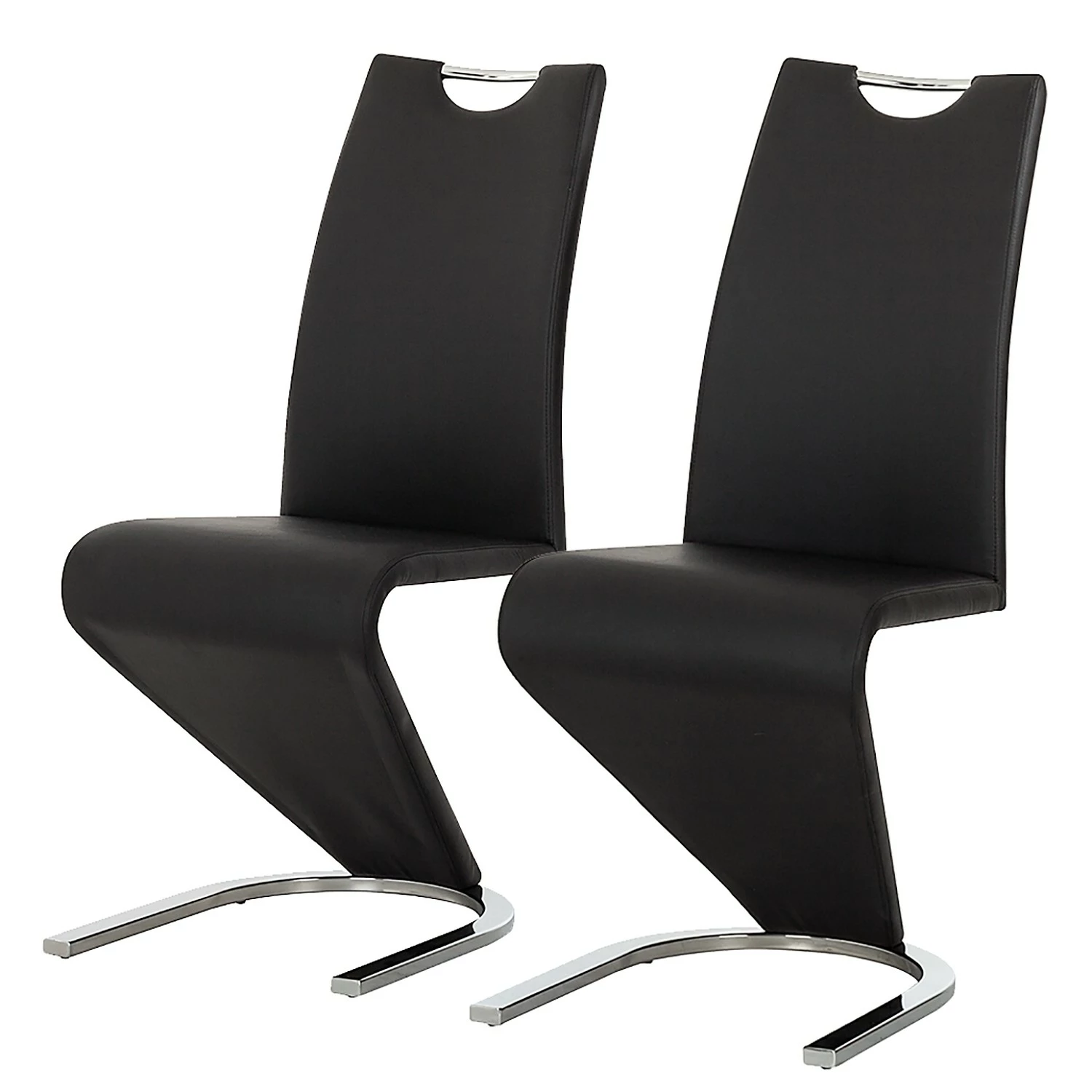 Fredriks Chaise cantilever Amanda II - Noir - Lot de 2 3 Fredriks Chaise cantilever Amanda II - Noir - Lot de 2