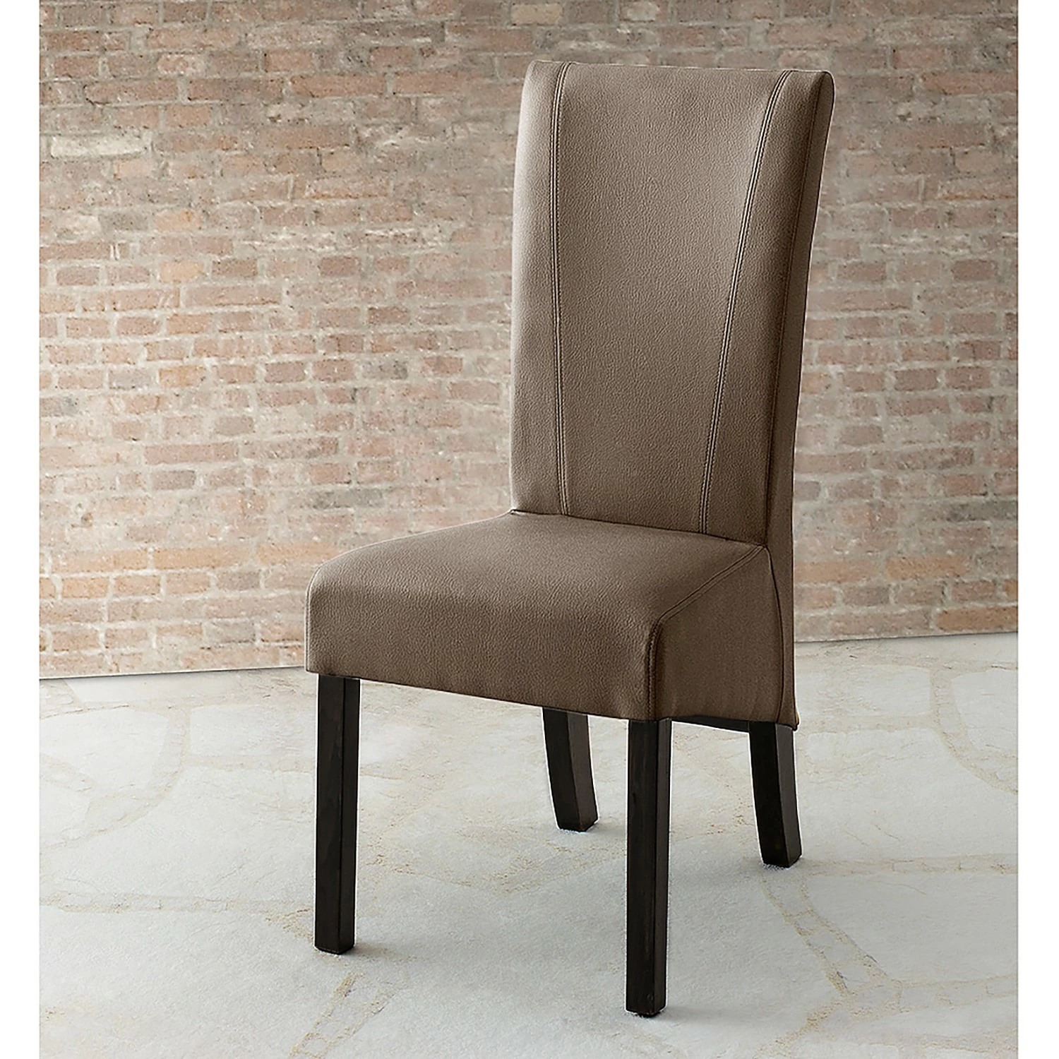 Ars Natura Chaises Karlsborg (lot de 2) - Cuir synthétique cappuccino / Hêtre marron foncé 4 Ars Natura Chaises Karlsborg (lot de 2) - Cuir synthétique cappuccino / Hêtre marron foncé – Image 2