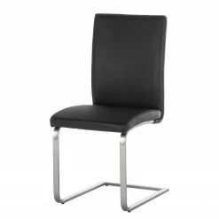 Fredriks Chaises cantilever Augusta I (lot de 2) - Cuir Aude: Noir - Sans accoudoirs -Chaises Boutique 1000064492 190617 09323800011 GALLERYIMAGES P000000001000064492
