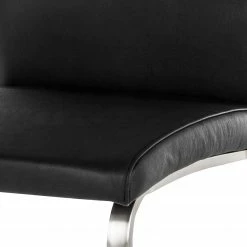 Fredriks Chaises cantilever Augusta I (lot de 2) - Cuir Aude: Noir - Sans accoudoirs -Chaises Boutique 1000064492 190617 09323800016 GALLERYIMAGES P000000001000064492