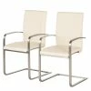 Fredriks Chaises cantilever Augusta I (lot de 2) - Cuir Aude: Créme - Avec accoudoirs -Chaises Boutique 1000064496 201021 10340500069 IMAGE P000000001000064496