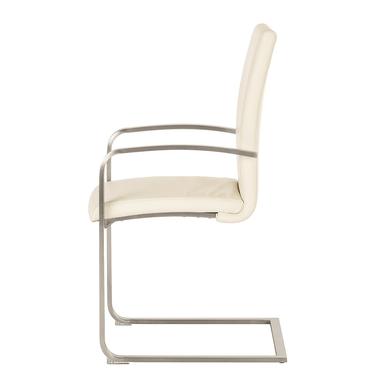 Fredriks Chaises cantilever Augusta I (lot de 2) - Cuir Aude: Créme - Avec accoudoirs 7 Fredriks Chaises cantilever Augusta I (lot de 2) - Cuir Aude: Créme - Avec accoudoirs – Image 5