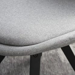 Mørteens Chaises capitonnées Aledas V - Tissu / Hévéa massif - Gris clair / Noir - Lot de 2 -Chaises Boutique 1000112662 191127 10454100037 DETAILS P000000001000112662