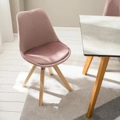 Mørteens Chaises capitonnées Aledas IV - Rose vieilli - Beige - Lot de 2 -Chaises Boutique 1000112670 200714 11434900009 DETAILS P000000001000112670