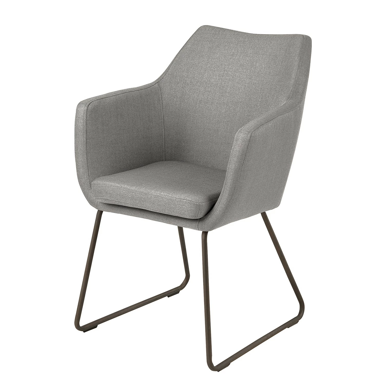 Mørteens Chaise à accoudoirs Nicholas IV - Tissu / Métal - Granit / gris-brun antique 3 Mørteens Chaise à accoudoirs Nicholas IV - Tissu / Métal - Granit / gris-brun antique