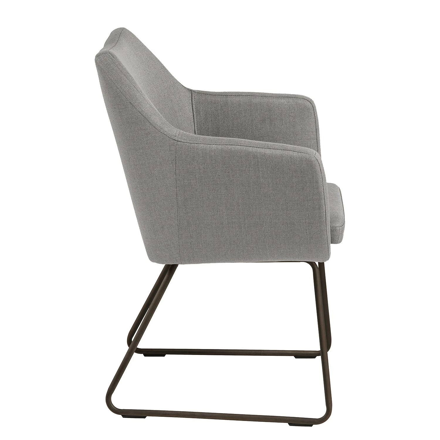 Mørteens Chaise à accoudoirs Nicholas IV - Tissu / Métal - Granit / gris-brun antique 7 Mørteens Chaise à accoudoirs Nicholas IV - Tissu / Métal - Granit / gris-brun antique – Image 5