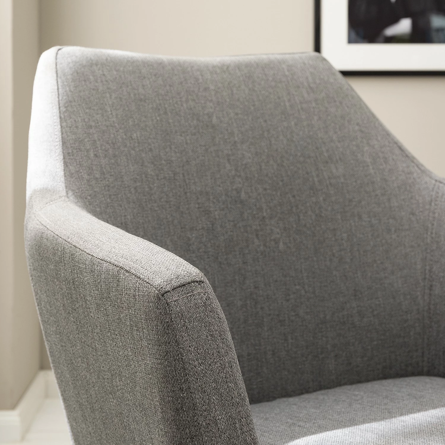 Mørteens Chaise à accoudoirs Nicholas IV - Tissu / Métal - Granit / gris-brun antique 11 Mørteens Chaise à accoudoirs Nicholas IV - Tissu / Métal - Granit / gris-brun antique – Image 9