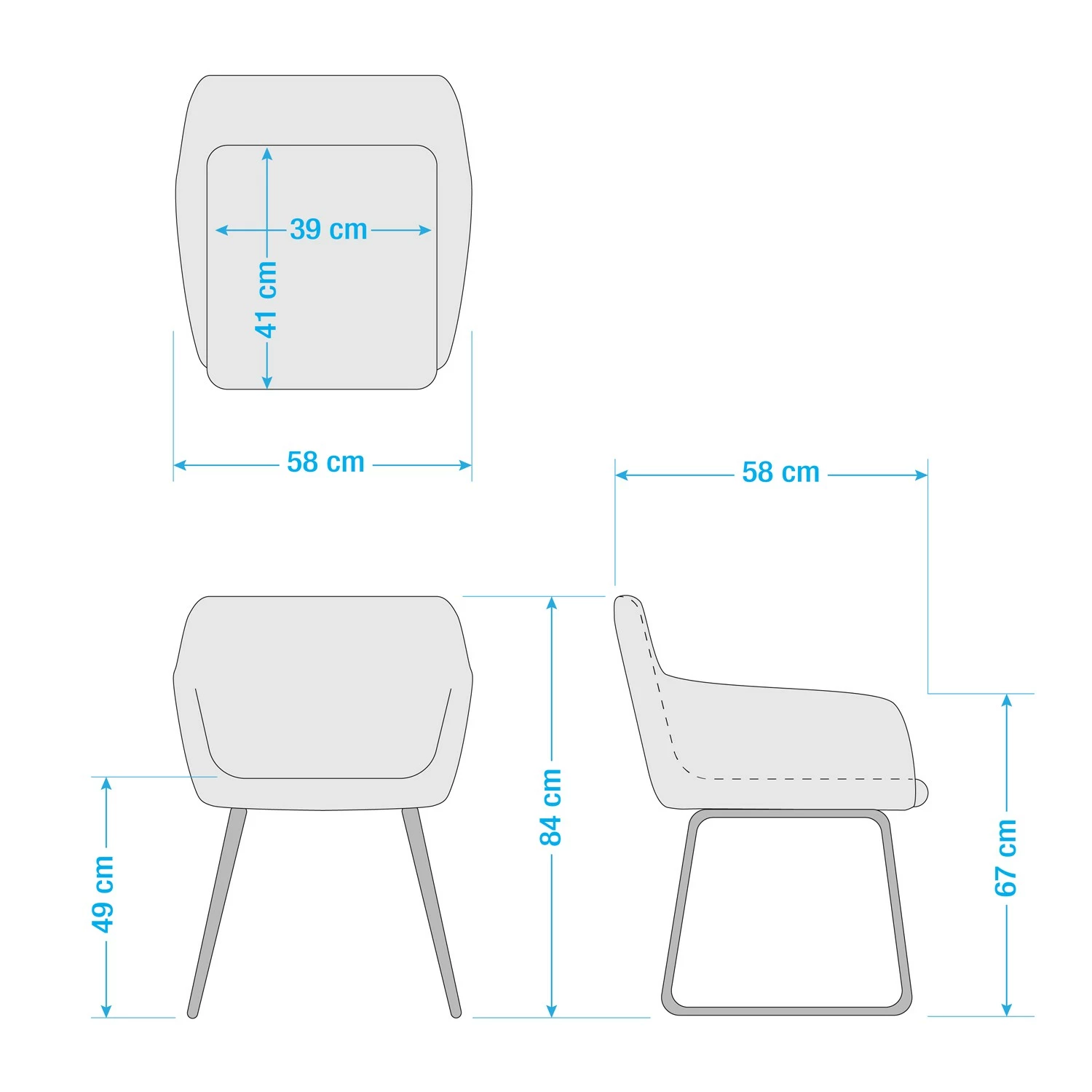 Mørteens Chaise à accoudoirs Nicholas IV - Tissu / Métal - Granit / gris-brun antique 17 Mørteens Chaise à accoudoirs Nicholas IV - Tissu / Métal - Granit / gris-brun antique – Image 15