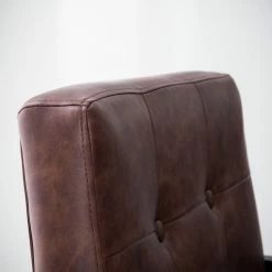 Ars manufacti Chaise cantilever - Imitation cuir / Métal - Marron / Noir -Chaises Boutique 1000114113 210212 13374600005 DETAILS P000000001000114113