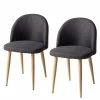 Mørteens Chaises Sangba (lot de 2) - Tissu / Métal