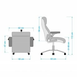 Fredriks Fauteuil de direction Deverre XXL - Imitation cuir - Noir / Argenté -Chaises Boutique 1000116982 181112 13501503 GALLERYIMAGES P000000001000116982