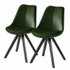 Mørteens Chaises capitonnées Aledas IV - Vert foncé - Noir - Lot de 2 -Chaises Boutique 1000117282 190703 09454100017 IMAGE P000000001000117282