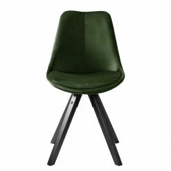 Mørteens Chaises capitonnées Aledas IV - Vert foncé - Noir - Lot de 2 -Chaises Boutique 1000117282 190703 09454100018 GALLERYIMAGES P000000001000117282