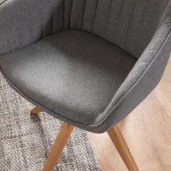 Mørteens Chaise à accoudoirs Ermelo II - rotatif - Tissu / Chêne massif - 1 set -Chaises Boutique 1000123214 180620 09190009 GALLERYIMAGES P000000001000123214