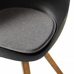 Mørteens Chaises à accoudoirs Skelde I - Matière plastique / Hévéa massif - Noir - Lot de 2 -Chaises Boutique 1000123392 201008 06234700224 DETAILS P000000001000123392