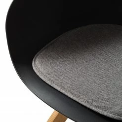 Mørteens Chaises à accoudoirs Skelde I - Matière plastique / Hévéa massif - Noir - Lot de 2 -Chaises Boutique 1000123392 201008 06234800225 DETAILS P000000001000123392