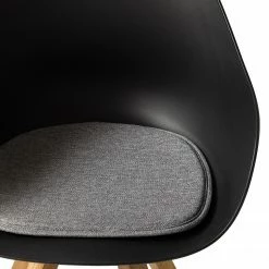 Mørteens Chaises à accoudoirs Skelde I - Matière plastique / Hévéa massif - Noir - Lot de 2 -Chaises Boutique 1000123392 201008 06234900226 DETAILS P000000001000123392