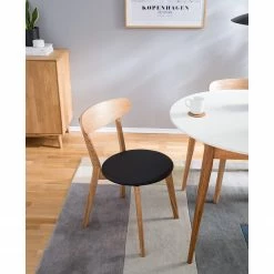 Mørteens Chaises Bogmoor (lot de 2) - imitation cuir / Frêne massif - Beige / Noir -Chaises Boutique 1000123742 210106 06471800002 MOOD DETAILS P000000001000123742 mood