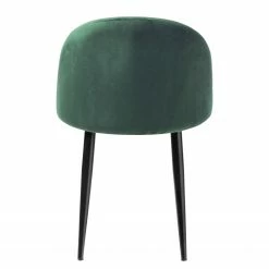 Jack & Alice Chaises capitonnées Jacklin (lot de 2) - Verre / Métal - Noir - Vert -Chaises Boutique 1000123763 180718 07565305 GALLERYIMAGES P000000001000123763