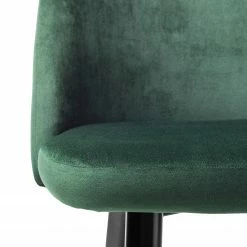 Jack & Alice Chaises capitonnées Jacklin (lot de 2) - Verre / Métal - Noir - Vert -Chaises Boutique 1000123763 180718 07565307 GALLERYIMAGES P000000001000123763