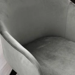 Mørteens Chaise à accoudoirs Hallund II - Velours / Hévéa massif - Noir - Gris -Chaises Boutique 1000123817 190326 13193500010 GALLERYIMAGES P000000001000123817