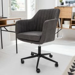 Mørteens Chaise de bureau Leedy - Imitation cuir - Gris vintage/ Noir 18 Mørteens Chaise de bureau Leedy - Imitation cuir - Gris vintage/ Noir -Chaises Boutique 1000123850 190130 10524900005 GALLERYIMAGES P000000001000123850