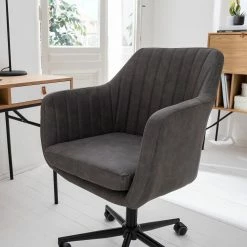 Mørteens Chaise de bureau Leedy - Imitation cuir - Gris vintage/ Noir 19 Mørteens Chaise de bureau Leedy - Imitation cuir - Gris vintage/ Noir -Chaises Boutique 1000123850 190130 10525000006 GALLERYIMAGES P000000001000123850