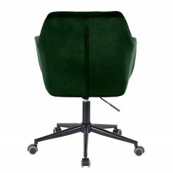 Jack & Alice Chaise de bureau Leezy - Velours - Vert / Noir -Chaises Boutique 1000123851 200701 14292700006 DETAILS P000000001000123851