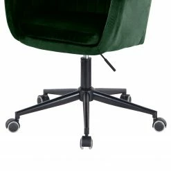 Jack & Alice Chaise de bureau Leezy - Velours - Vert / Noir -Chaises Boutique 1000123851 200701 14293000009 DETAILS P000000001000123851