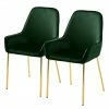 Jack & Alice Chaises capitonnées Evy (lot de 2) - Velours / Métal - Doré - Velours Sua: Vert foncé 1 Jack & Alice Chaises capitonnées Evy (lot de 2) - Velours / Métal - Doré - Velours Sua: Vert foncé -Chaises Boutique 1000125820 190130 08544700009 IMAGE P000000001000125820